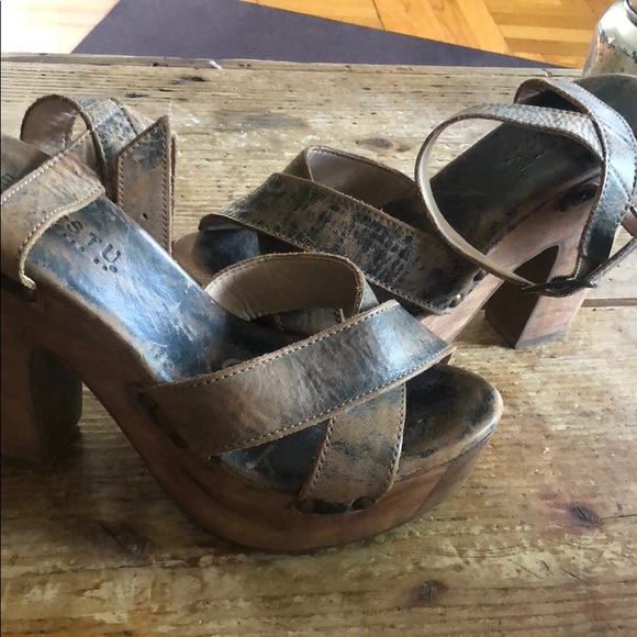 Bed Stu Madeline Distressed Platform Heels - Picture 4 of 7